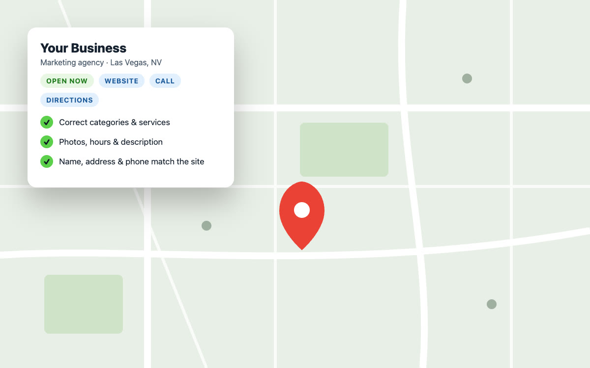 Optimized Google Business Profile listing on Google Maps in Summerlin